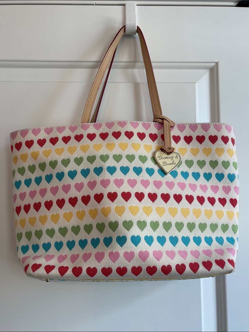 Dooney & Bourke Multicolor Hearts Tote Bag
